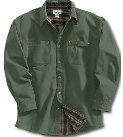 Carhartt Men's Flannel Lined Canvas Shirt Jacket