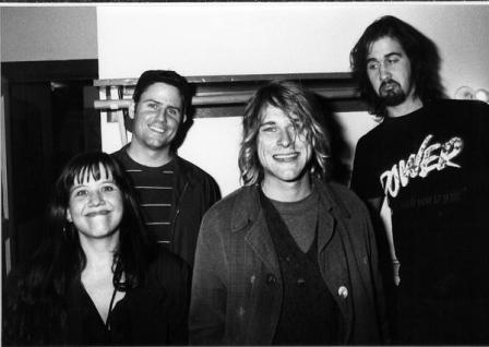 Marco with Kurt, Krist and Susie from DGC