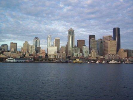 Seattle Skyline - FadedFlannel.com